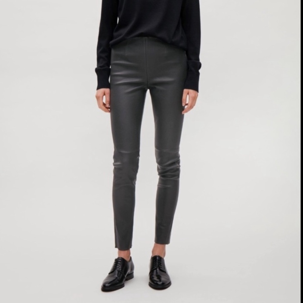 COS Slim-fit Genuine Leather Pants. Fit size 2 or 4